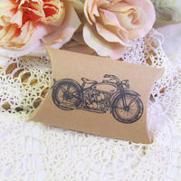 Vintage Motorcycle Favor Candy Boxes or Small Glassine Bags - Set of 20