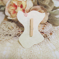 Bride to Be Corset Corsage Badge Pin with Ribbon Bow & Pearls