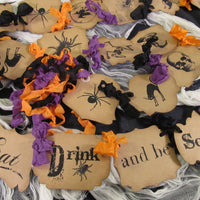Halloween Party Decorations - Banner Cupcake Toppers Candy Boxes Trick or Treat