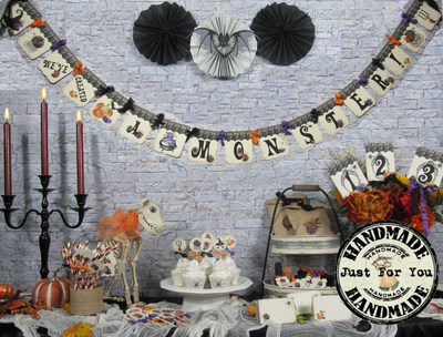 We've Created a Monster! Halloween Baby Shower Decorations Package