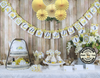 Lemon Yellow Floral Baby Shower Decorations